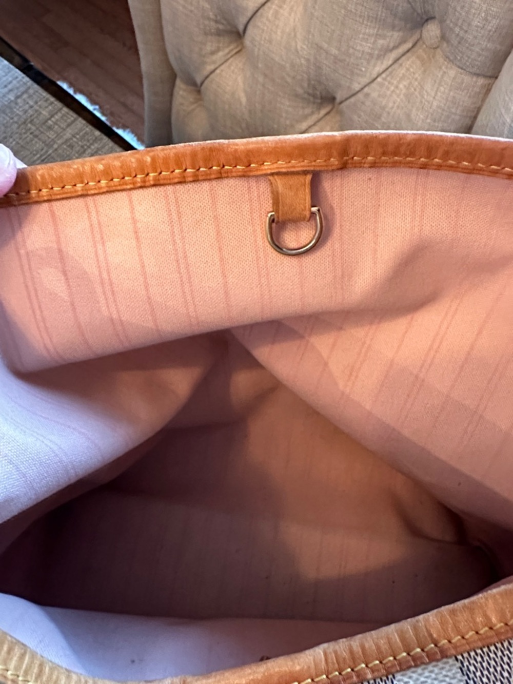 Louis Vuitton Damier Azur Hobo Delightful PM with Tan Trim and Gold Hardware - Picture 8 of 13
